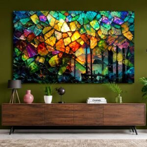 Prismatic Mosaic Glass Wall Art